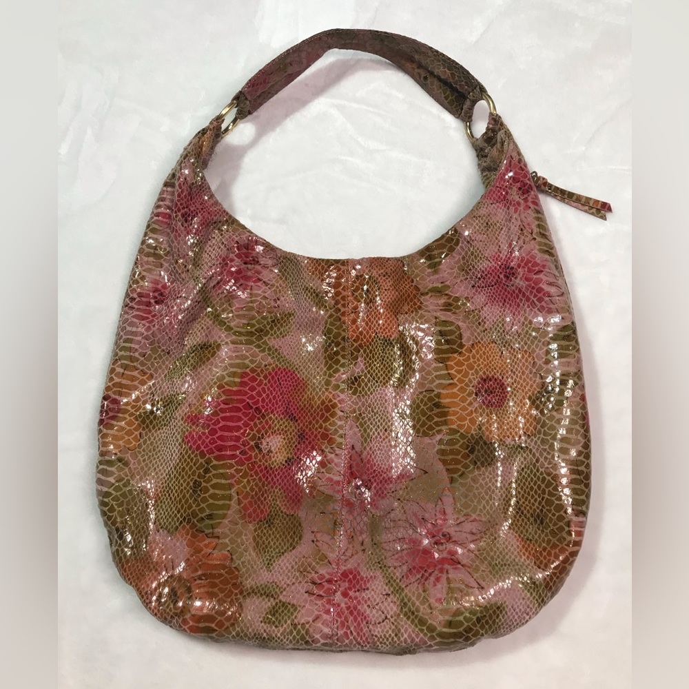 HOBO Floral Pink and Brown Hobo Bag